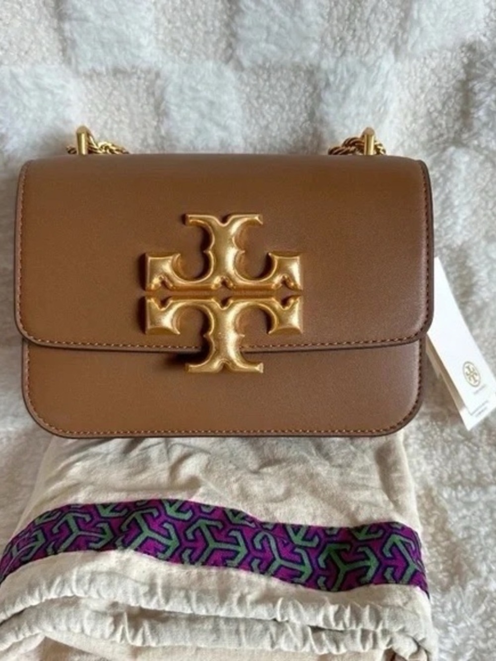 Brand New Tory Burch Eleanor Small Crossbody Bag - Moose